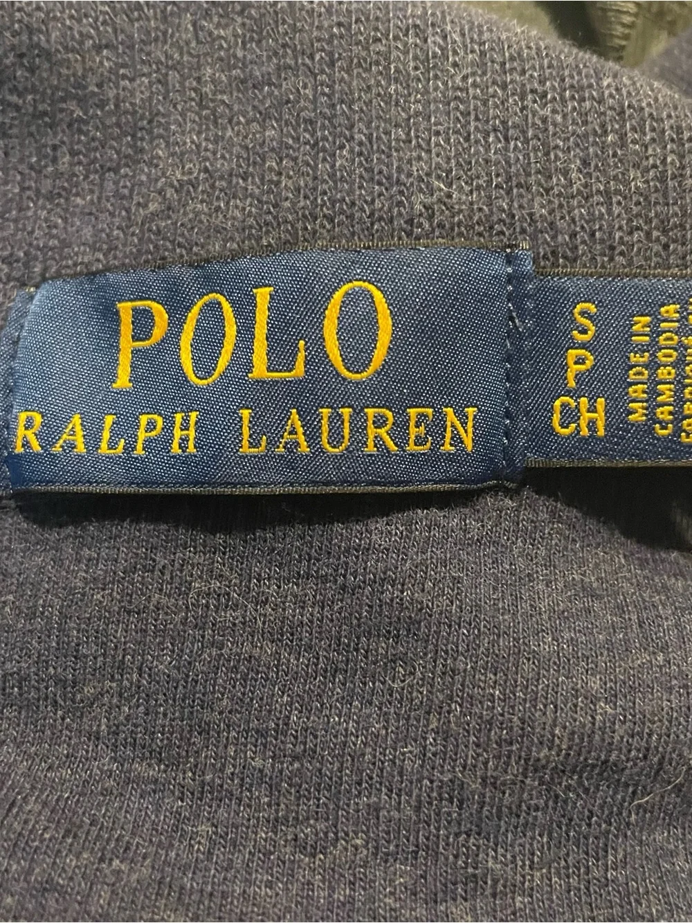 Polo Ralph Lauren blue partial zip pullover top Men Small Like new
